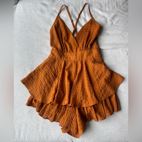 Burnt Orange Romper - Picture 3 of 7